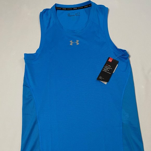 Under Armour Run HeatGear Running Tank Blue Small - Picture 1 of 7
